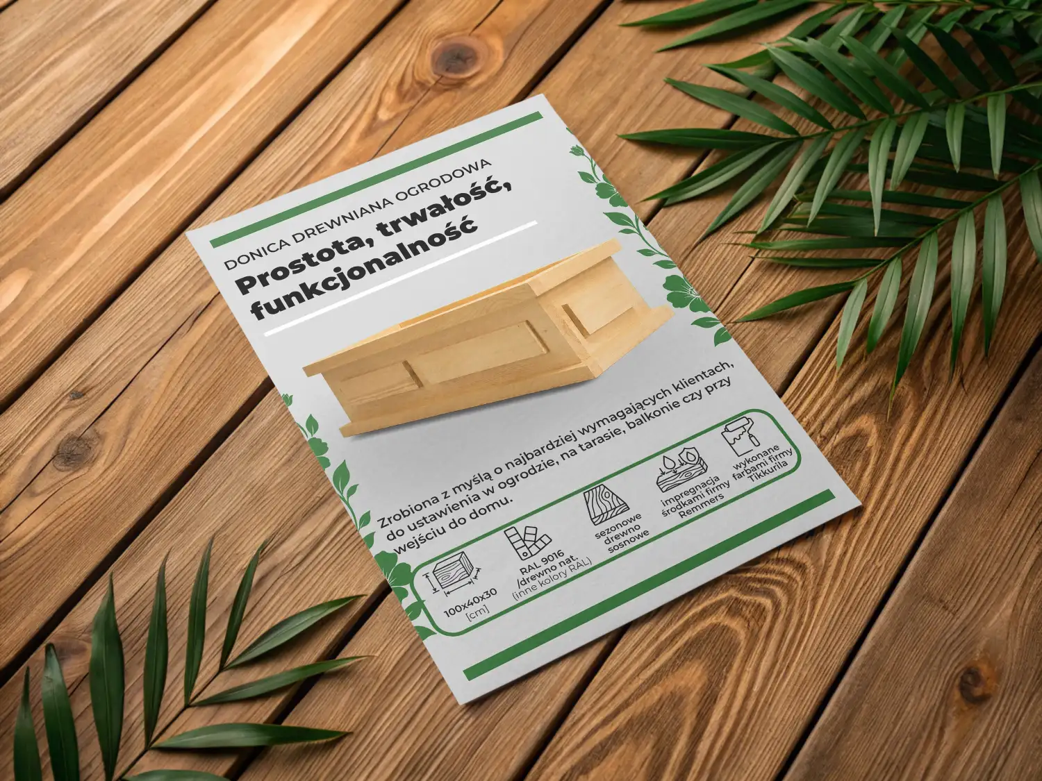 Ulotka reklamowa, kolekcja doniczek